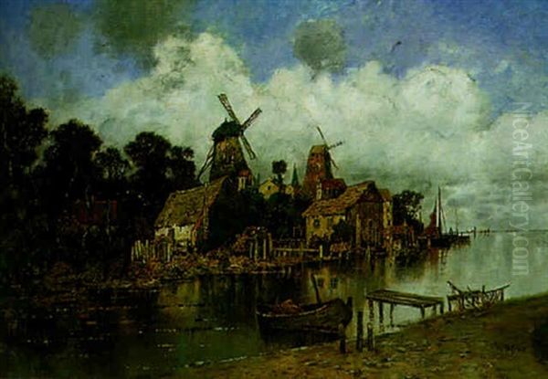 The Estuary By The Windmills - view 1