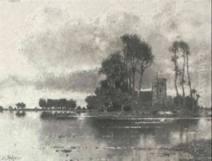 Landscape Under Stormy Skies by Karl Heffner