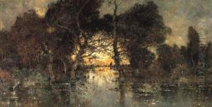 Herbstliche Flusslandschaft by Karl Heffner