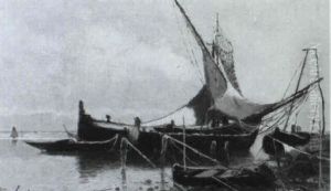 Fischerboote by Karl Heffner