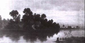Abendliche Fluslandschaft