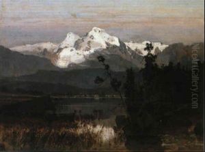 Vor Sonnenaufgang Im Hintergrund Ortler Und Konigsspitze