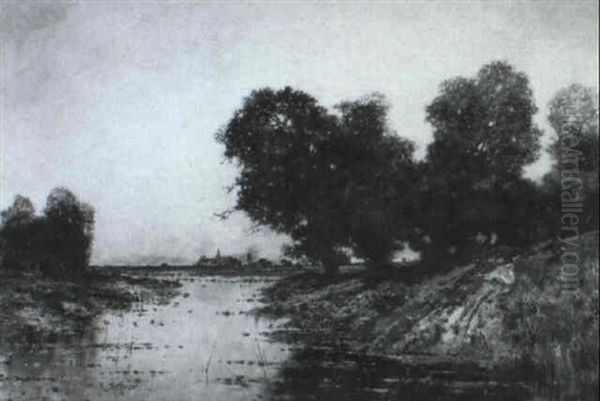 Flusslandschaft Im Abendlicht - view 1