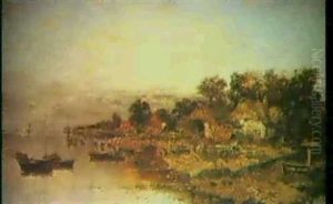 Dorf An Einem See by Karl Heffner