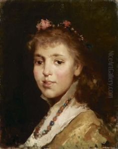 Ritratto Femminile Con Cerchietto Di Fiori