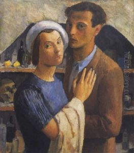 Onarckep Olgaval (self Portrait With Olga) by Endre Hegedues
