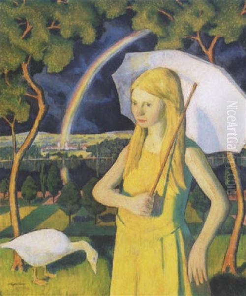 Kislany Napernyovel (girl With A Parasol) - view 1