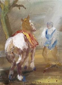 Pferdefutterung by Emanuel Hegenbarth
