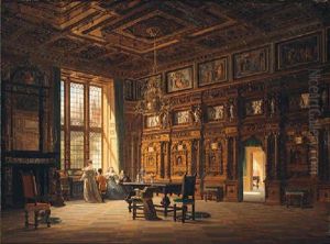 An Interior Of A Renaissance Castle
