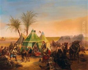 A Bedouin Encampment by Joseph Heicke