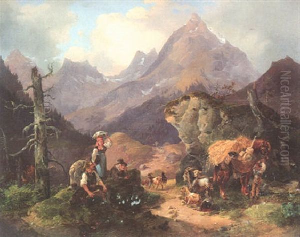Gebirgslandschaft Mit Hirten - view 1