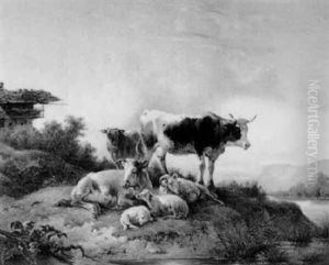 Weide Am Seeufer by Joseph Heicke
