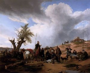 Russische Und Polnische Kavallerie Im Feldlager by Karl Wilhelm Von Heideck