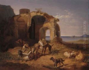 Ambeloky Bei Athen by Karl Wilhelm Von Heideck