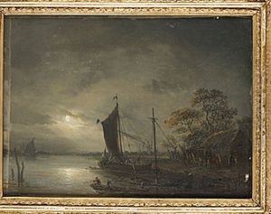 Manskenslandskap Med Figurer Och Batar by Per Gustaf von Heideken