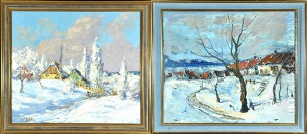 Winterlandschaften Mit Hausern (recto/verso) - view 1