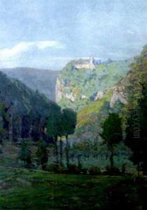 Landschaft Bei Urach by Hans Von Heider
