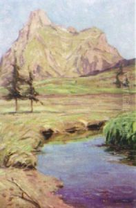 Bach Im Voralpenland by Hans Von Heider