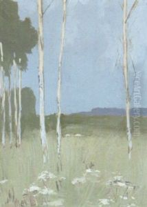 Landschaft Mit Birken by Hans Von Heider