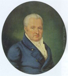 Portrat Eines Herrens Im Weisem Hemd Und Blauer Jacke