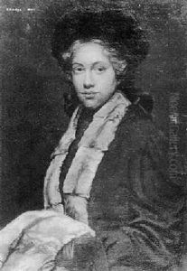 Portrait Of A Woman by Charles Emile Heil