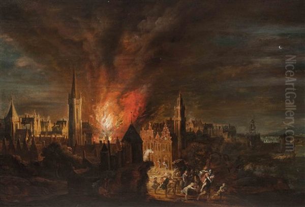 Die Flucht Aeneas Und Anchises Aus Dem Brennenden Troja - view 1