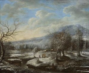 A Winter Landscape by Daniel van Heil