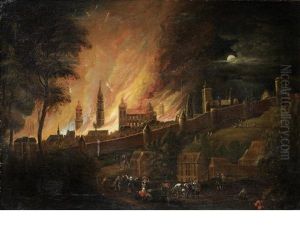 A Fire Inside The Walls Of A City by Daniel van Heil