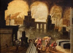 L'incendie De Troie Avec La Fuite D'enee Et De Sa Famille L'incendie De Troie Avec La Fuite D'enee Et De Sa Famille