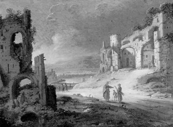 Landschaft Mit Ruinen Und Figurenstaffage - view 1