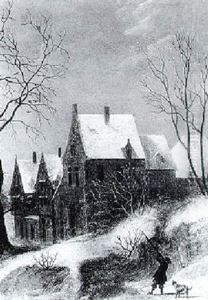 Winter Landscape With A Hunter - view 1