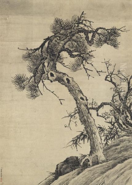 Pine, Bamboo And Prunus - view 1
