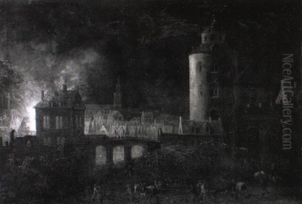 L'incendie De La Ville De Delft En 1664 - view 1