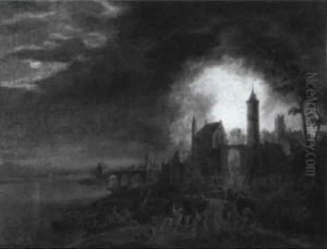 Towns On Fire At Night by Daniel van Heil