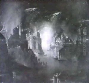 A Burning City By A Harbour A Burning City By A Harbour