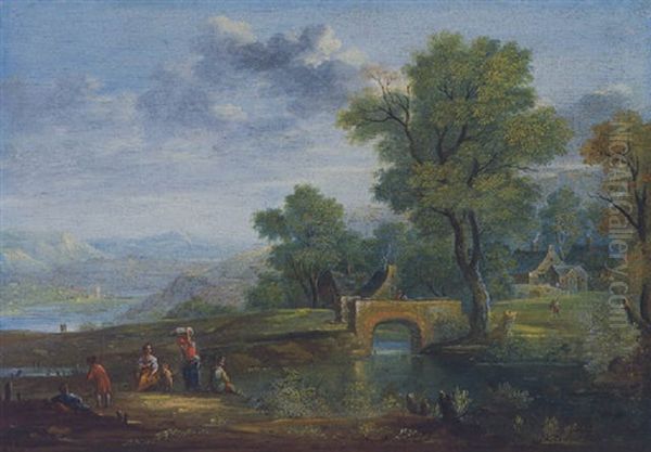Flusslandschaft Mit Figuren - view 1