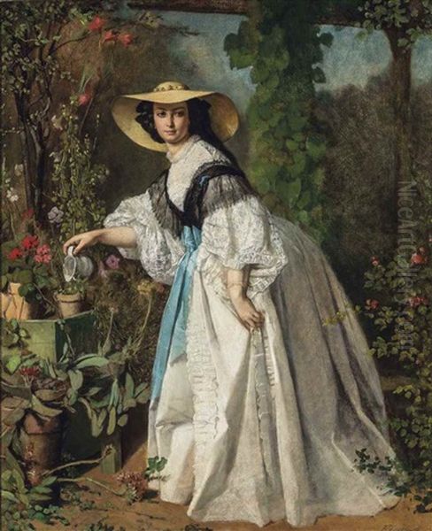 In The Garden by Ferdinand Heilbuth
