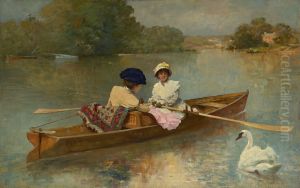 Rowing On The Seine by Ferdinand Heilbuth
