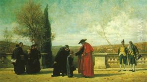 Meeting With The Cardinal by Ferdinand Heilbuth