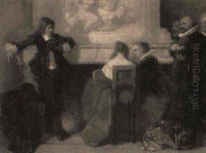 Witnessing The Marriage Proposal by Ferdinand Heilbuth