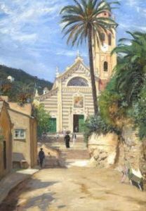 Portofino, Strassenszene Bei S. Giorgio by Ernst Heilemann