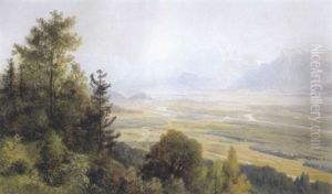Blick Von Den Bergen Ins Tal Und Auf Die Stadt Salzburg