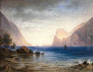 Gardasee Partie Bei Torbole by Karl Heilmayer