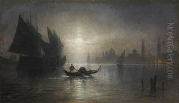 In Der Nachtlichen Lagune Vor Venedig - view 1