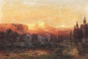 Florentinische Landschaft Im Abendrot