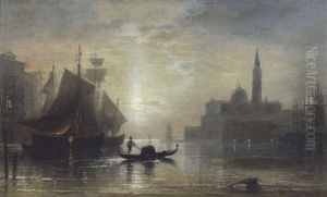 Venedig Bei Mondlicht by Karl Heilmayer