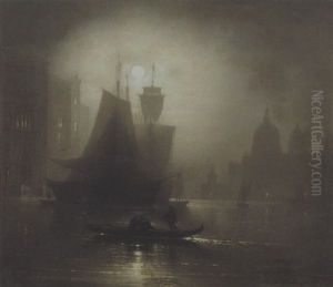Venedig Bei Mondlicht by Karl Heilmayer