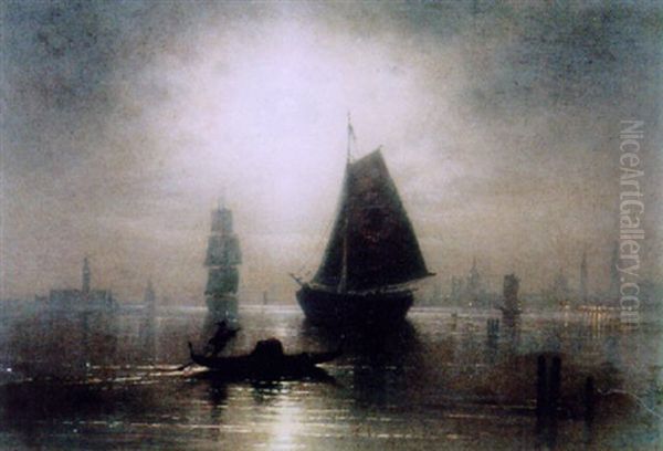 Vollmondnacht In Der Lagune Von Venedig - view 1