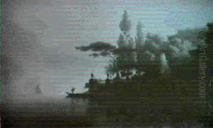 Partie An Einem Oberitalienischen See by Karl Heilmayer
