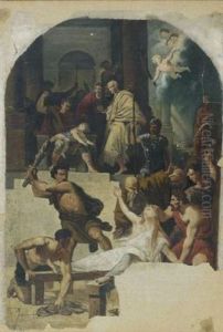 Le Martyre De Saint Cyr Et De Sa Mere Sainte Juliette (study) by Francois - Joseph Heim